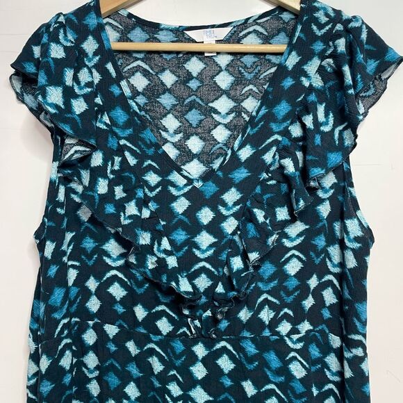 5 for $25🔥Time and Tru Teal Blue Zip Side Dress XXL (20) - Picture 4 of 9